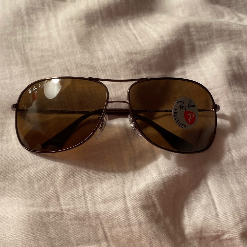 NWT RAY- BAN aviator sunglasses brown polarized